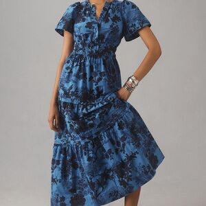 Anthropologie Somerset Maxi Dress Denim Light